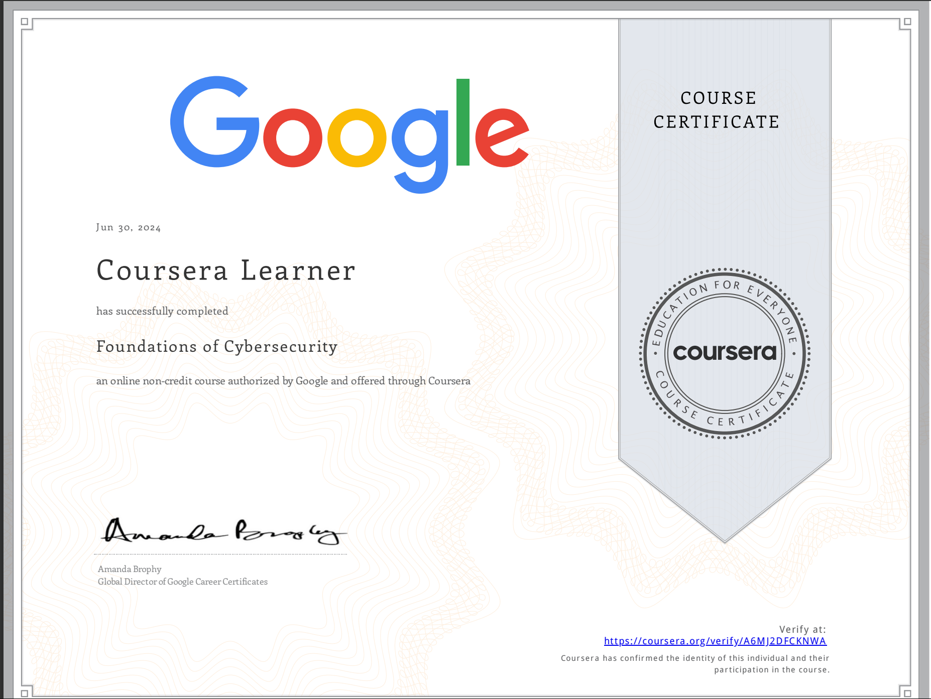 Foundations of Cybersecurity